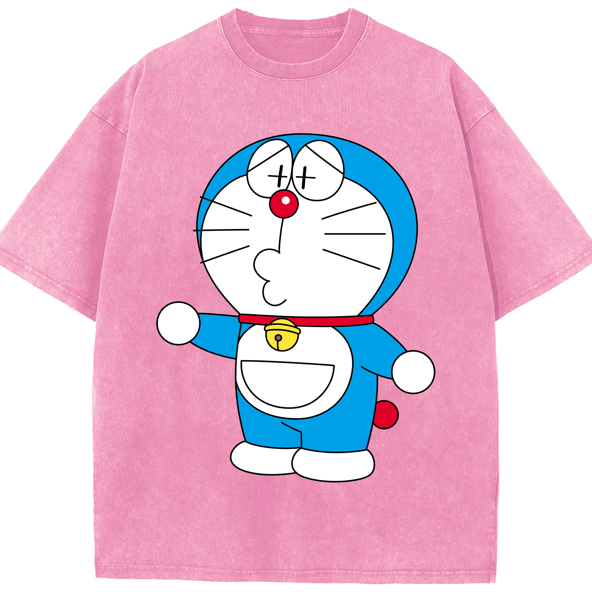 （画像用） ドラえもん Doraemon 綿100% ヴィンテージ風 半袖Tシャツ（フロントプリント）